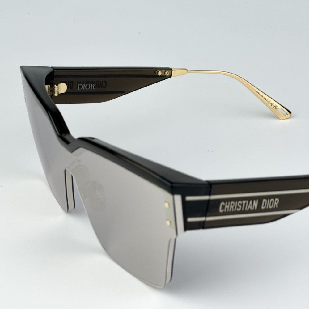 NEW Dior DIORCLUB M4U 55A5 Black Pale Smoke Mirrored Unisex Shield Sunglasses - Picture 7 of 11